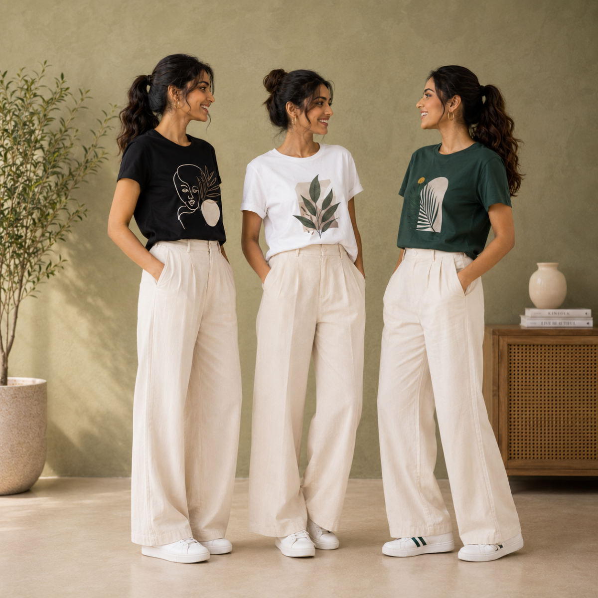 pack-of-3-women-cotton-t-shirt-trouser-set-t-13-copy