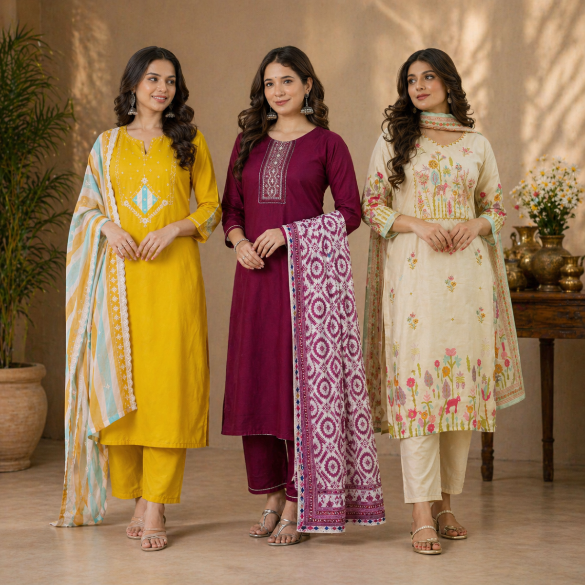 pack-of-3-cotton-elegant-ethnic-kurta-set-with-dupatta-for-women-ck-05