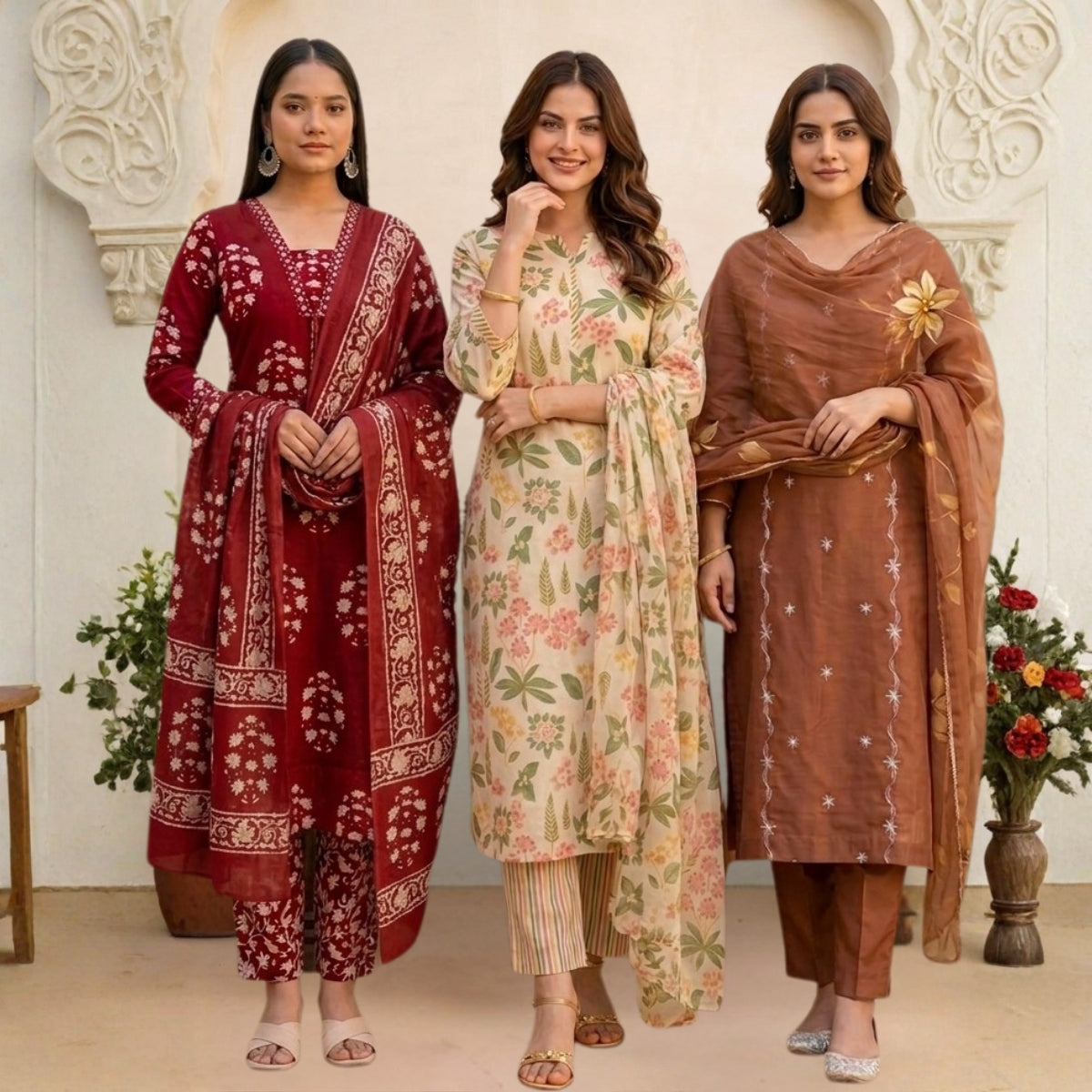Pack Of 3 Women's Kurta Set (CS_03)