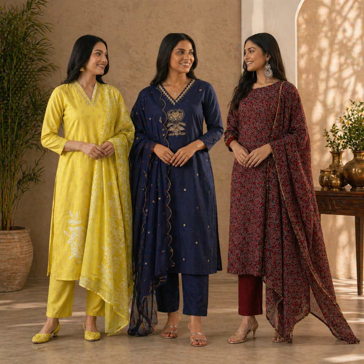 pack-of-3-cotton-elegant-ethnic-kurta-set-with-dupatta-for-women-ck-06