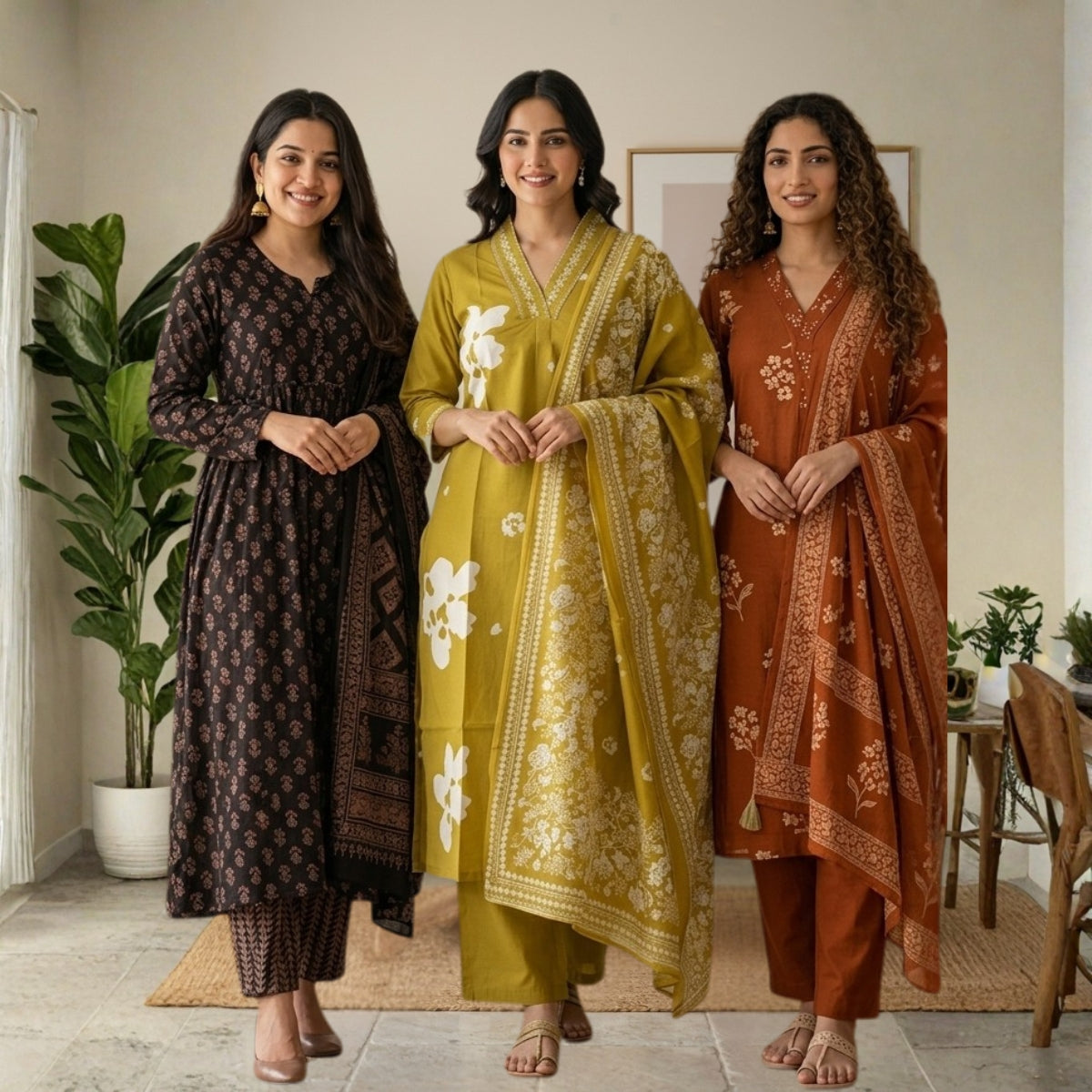 Pack Of 3 Women's Kurta Set (CS_04)