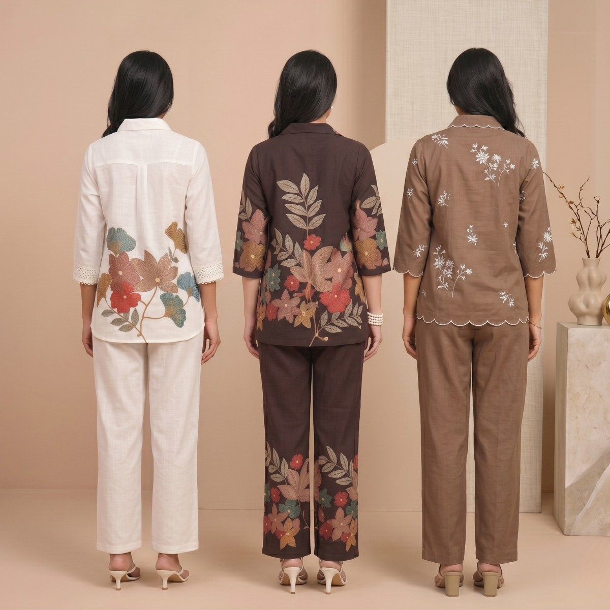 Pack of 3 Women’s Premium Printed Co-Ord Set Combo  (P-02)