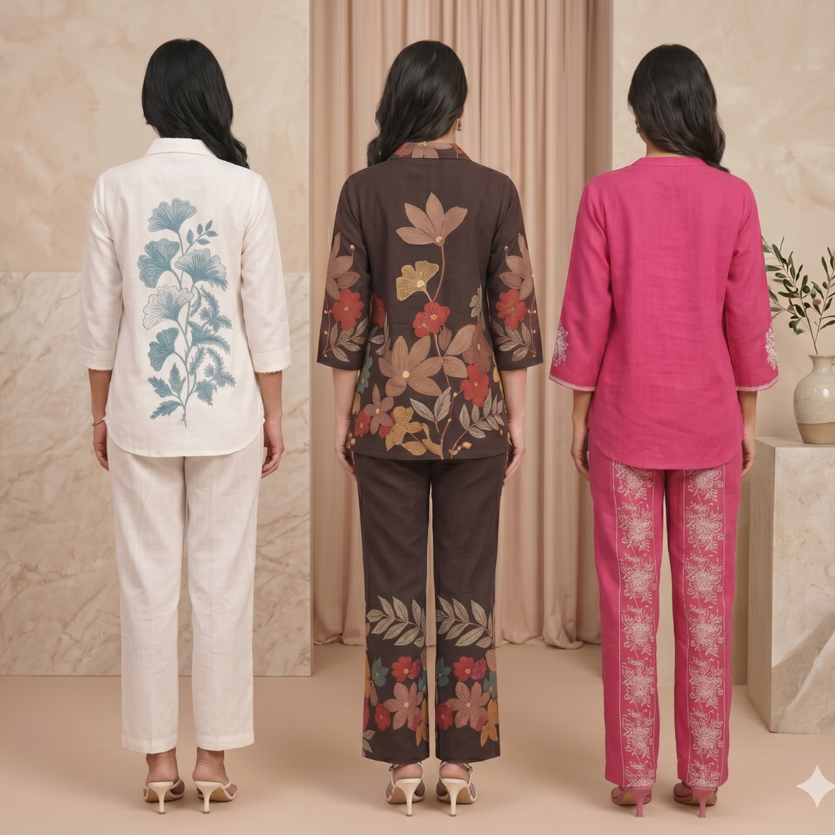 Pack of 3 Women’s Premium Printed Co-Ord Set Combo  (P-03)