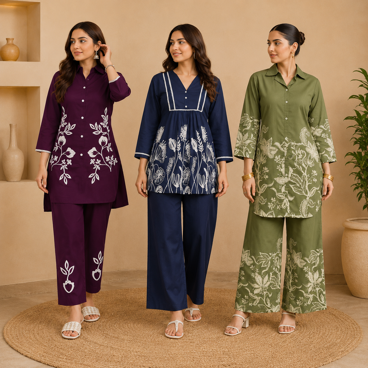 stylish-women-s-printed-co-ord-set-combo-pack-of-3-casual-ethnic-fusion-wear